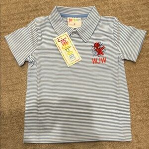 Jelly Beans Blue Striped Kids Polo Shirt